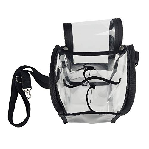 Transparent PVC Makeup Brush Buddy Make Up Brush Holder Clear Makeup Brush Makeup Tool Organizer Bag Makeup Brush Bag with Shoulder Strap - Thumbnail 4