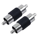 2 Pieces RCA Male to Male RCA Coupler Connector Adapter