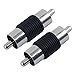 2 Pieces RCA Male to Male RCA Coupler Connector Adapter