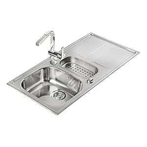 Teka 12131010 60b-cn Stena único y la mitad cuenco de acero inoxidable