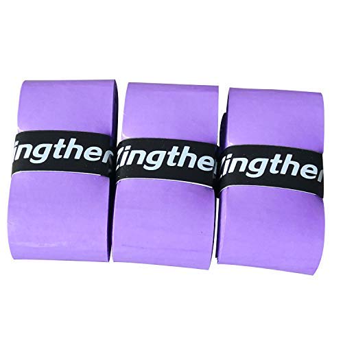 Zingther Premium Super Tacky Tennis Racket Grip Tape Supreme Self-Adhesive Racquetball Overgrip for Badminton Racquet, Squash Raquet and Pickleball Paddle - Top Grade Tackiness Feel (3 Grips,Purple) - Thumbnail 7