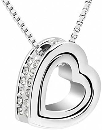 Sharefashion Easter Egg Women's Intellectual Soulmate Eternal Love Heart-shaped Necklace for Easter Gift