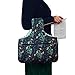 Knitting Tote Bag, Yarn Storage Organizer (16.5 x 9 inches) - Crochet Travel Project Bags with Zippered Pocket for Knit Hook, Needles - Canvas, Portable, Perfect Gift for Knitters