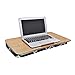 Lap Desk with Phone Holder and Devide Ledge, Natural Bamboo Table, Fits 17 inch Laptops (20” x 12.3” Surface, Navy Blue)thumb 1