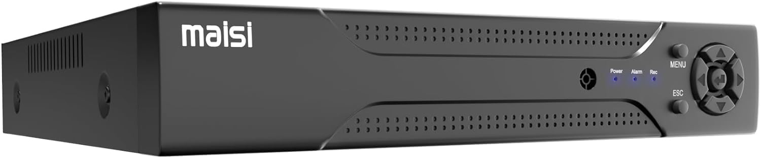 maisi 8 Channel 3K Lite DVR Recorder for CCTV Security Camera System, Support AHD/CVI/TVI/IP/CVBS/Analog Cameras, Motion Detection, Email Alert, Remote Viewing, USB Backup, NO Hard Drive Disk