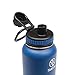 Takeya Originals 40 oz Vacuum Insulated Stainless Steel Water Bottle with Spout Lid, Navy