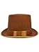 Tall Victorian Steampunk Costume Top Hat, Brown, One Size