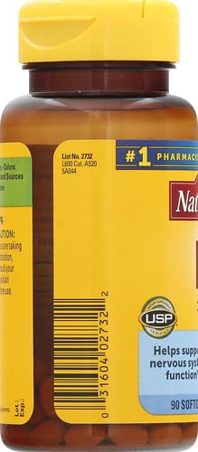 NATURE MADE VITAMIN B12 1000 MCG, DIETARY SUPPLEMENT FOR ENERGY METABOLISM SUPPORT, 90 SOFTGELS, 90 DAY SUPPLY