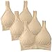 Mirity Padded Sports Bras for Women Freedom Seamless Spanx Yoga Bra Pack of 3