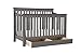 DaVinci Piedmont 4-in-1 Convertible Crib with Toddler Bed Conversion Kit in Slate, Greenguard Gold Certified
