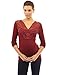 PattyBoutik Mama V Neck Lace Inset Maternity Tunic