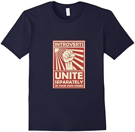 Men's ShirtWerks - Introverts Unite! - Separately T-Shirt XL Navy