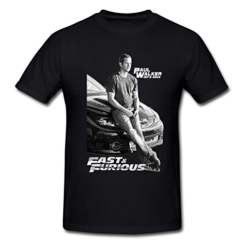 Paul Walker Street Racing Fast n Furious T-Shirt for Men S Black