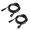 2 stuks verlengkabels, 3,5 x 1,35 mm DC verlengkabel, 2 m kabel/stuk, waterdicht IP65, geschikt voor GreenClick…
