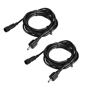 2 stuks verlengkabels, 3,5 x 1,35 mm DC verlengkabel, 2 m kabel/stuk, waterdicht IP65, geschikt voor GreenClick…
