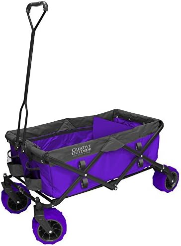 Creative Outdoor 7 cu. ft. Folding Garden Wagon Carts in Purple