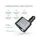 FLOVEME Dual USB Car Charger with Voltage Monitor Cigarette Lighter Socket Splitter 5V 3.1A Fast Charge Car Charger Adapter Compatible for iPhone Xs Max/XR/X/7Plus/8 Samsung Note 9/8/S9 and More