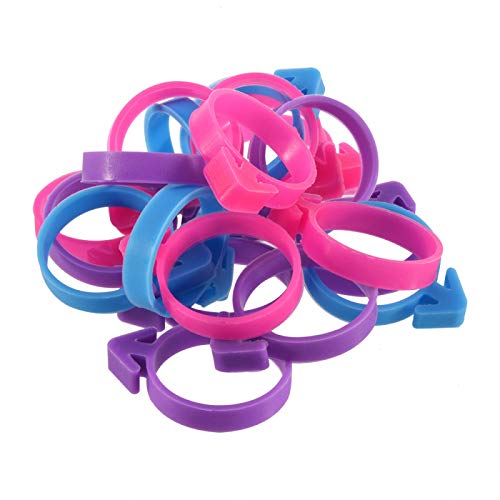 Icing Bag Ties,20pcs Icing Bag Strap Silicone Decorative Bag Strap Cake Biscuit Pastry Bag Strap Clip Purple