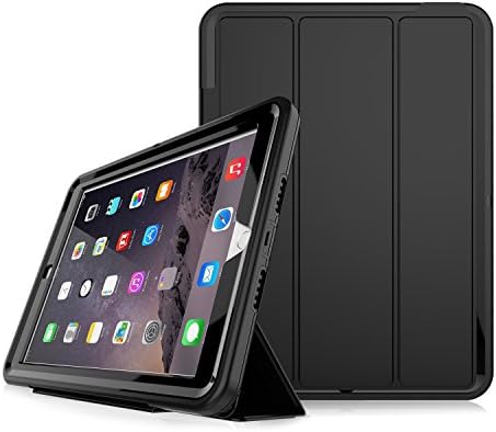 SYNTAK Samsung Galaxy Tab S3 Case,Slim Heavy Duty Shockproof Rugged Case Three Layer Hard PC+Silicone Hybrid High Impact Resistant Full Body Protective Case,Black
