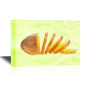 Fresh Potato Cut into Slices