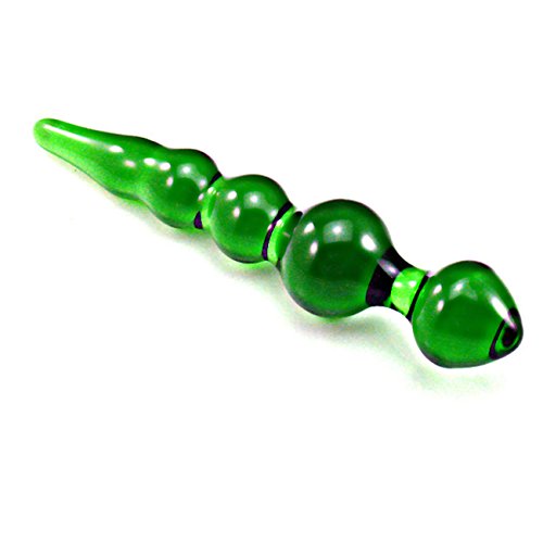 Jollyus Portable Crystal Glass Dildo Swirls Mushroom Glans Tip G-Spot Anal Vaginal Massager Pleasure Wand