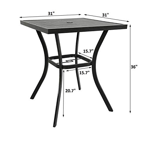 Ulax furniture Outdoor Patio Bar Table Counter Height Table