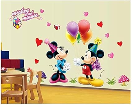 Topolino Minnie Mouse Mickey Plutone Disney Adesivo Da Parete Murale Art Deco Casa Decorazione Della Parete Decorazione Decalcomanie Stanza Del Bambino Amazon It Prima Infanzia