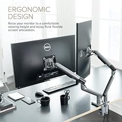 POUT E12 Dual Monitor Arm Mount Stand for