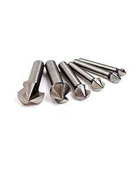V Groove - Juego de 6 puntas de enrutador de acero de alta velocidad de 90 grados, 3 puntas de grabado para carpintería, 0.248 in, 0.327 in, 0.409 in, 0.488 in, 0.650 in, 0.807 in