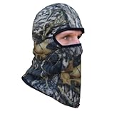 Heat Factory Deluxe Fleece Balaclava Face Mask with 5 Hand Heat Warmer Pockets, Mossy Oak