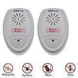 Mehome Ultrasonic Pest Repeller for Repels Rodent and Insect - Pest Repellent - Pest Control Products for Home Indoor Pack of 2 (2)