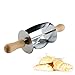 Katoot@ Stainless Steel Cake Bread Rolling Dough Cutter for Making Croissant with Wooden Handle Rolling Knife Kitchen Baking Tool