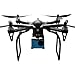 Propellers Props & Action Camera Frame & Lengthen Landing Gear for MJX Bugs 3 B3 Force1 F100 Drone Accessories Parts (Black)