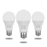 Dusk to Dawn LED Bulb, MINGER 5W A19 Lights Bulb with Auto on/off, 450lumen 40 Watt Equivalent, Perfect for Indoor/Outdoor, Medium Screw Base, Soft White (3-Pack)