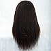 360 Lace Frontal Wigs Italian Yaki Human Hair Wigs for Black Women with Baby Hair 150% Density Pre Plucked Kinky Straight Lace Wigs Natural Color 18inch