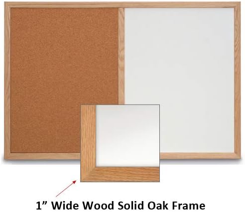 FastWrite Office, Home Kitchen Notice PIN Cork Board White Board and Dry Wipe Combination 40 X 60