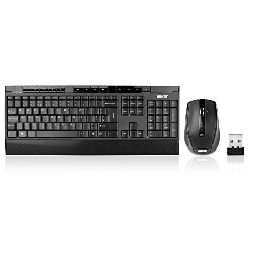 Anker CB310 Full-Size Ergonomic Wireless Keyboard and Mouse Combo for Desktop with Water-Resistant and whisper-quiet Keyboard Design