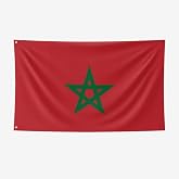 Nacilerto Morocco Flag 3x5FT,Vivid Colors,Double Stitched,Sturdy 100D Polyester,Flags with 2 Brass Grommets for Indoor Outdoor.
