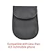 Pu Leather Cell Phone Anti-Tracking Anti-Spying GPS RFID Signal Blocker Pouch Case Bag Handset Function Bag (Black