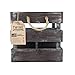 Twine Farm House Decor, Rustic Wooden Wine Bottle Holder and Wine Storage, 6 Bottle Wine Crate, Home Decor, Wine Gifts, Dark Wood, 8.8 x 8.5 x 13.5in