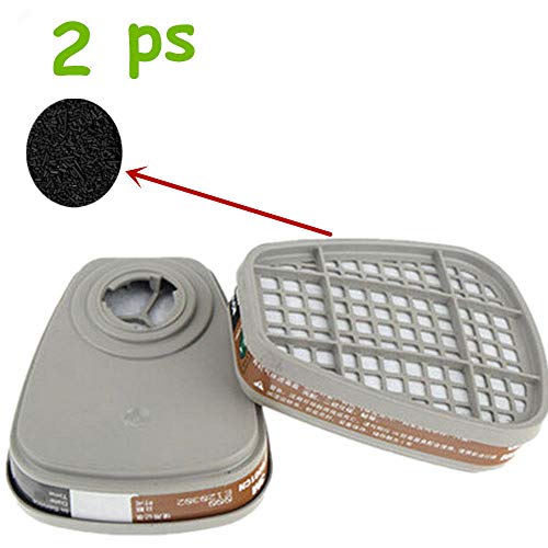 Muhubaih 15in1 Full Face Large Size Gas Dust Mask & Accessories (Gas Mask + Cotton Filter + Filter Cartridge + Filter Cover),Widely Used in Organic Gas,Paint spary, Chemical,Woodworking,Dust Protectio