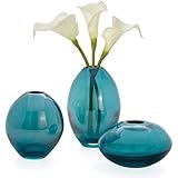 Torre & Tagus 901431 Mini Lustre Vases Assorted, Turquoise, Set of Three
