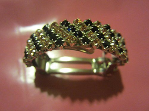 Jet Black/Coral Rhinestone Ponytail Holder Barrette Style Hair Clip Hair Accessories
