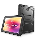 Fintie Shockproof Case for Samsung Galaxy Tab A 8.0 2018 Model SM-T387 Verizon/Sprint/T-Mobile/AT&T, Rugged Unibody Hybrid Full Protective Bumper Cover with Built-in Screen Protector, Black