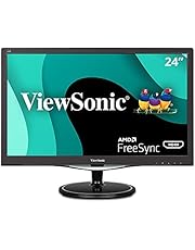 ViewSonic VX2457-MHD 24 Inch 75Hz 2ms 1080p Gaming Monitor with FreeSync Eye Care HDMI and DP, Black