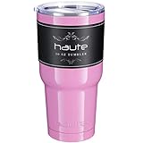 Haute 30 oz Stainless Steel Tumbler- Powder Coated (Pink with Classic Lid)