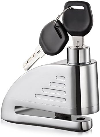 Alarm Disc Lock Anti Theft 110db Motorbike Motorcycle Bike Scooter Moped Disc Brake Lock -Sliver