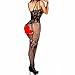 Daisland Women Sexy Lingerie Sleepwear Nightwear Fishnet Bodystocking Bodysuit (0018 Black)