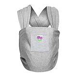 Baby Sling Carrier for Newborn by BIG MATE - Super Soft Baby Sling Wrap for Breastfeeding and Bathtub - Made of Premium Quality Cotton for Your Comfort - Great for Dad as Well - INSTRUCTIONS Included