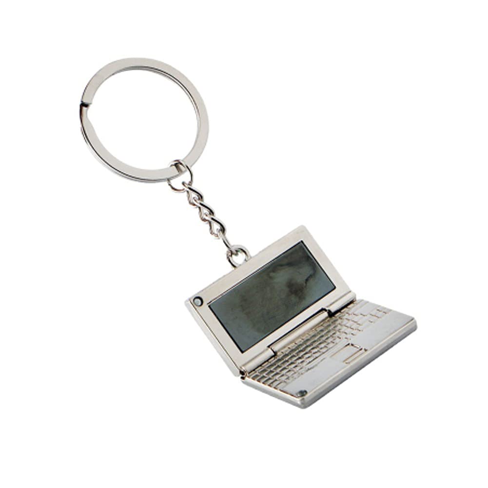 ARFUKA Keyring Metal Laptop Shaped Keychain Key Chain Alloy Mini Laptop Computer Keyring Gift for Men and Women